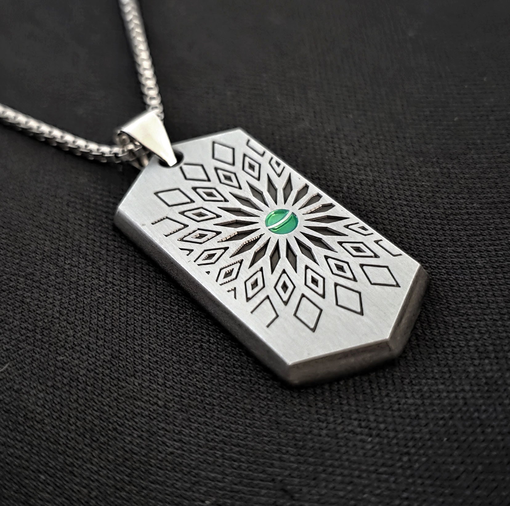 Bloom Brushed Silver Pendant by Threyda