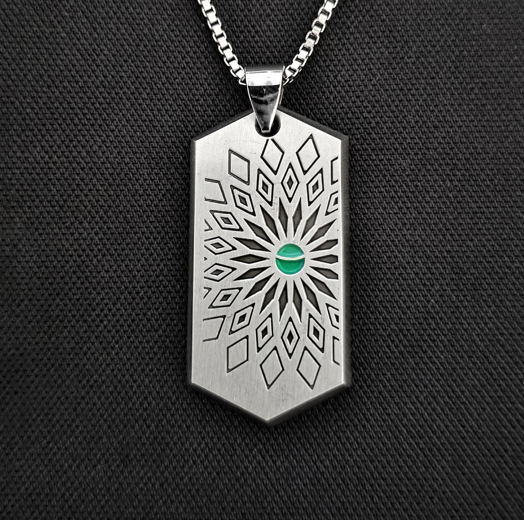 Bloom Brushed Silver Pendant by Threyda