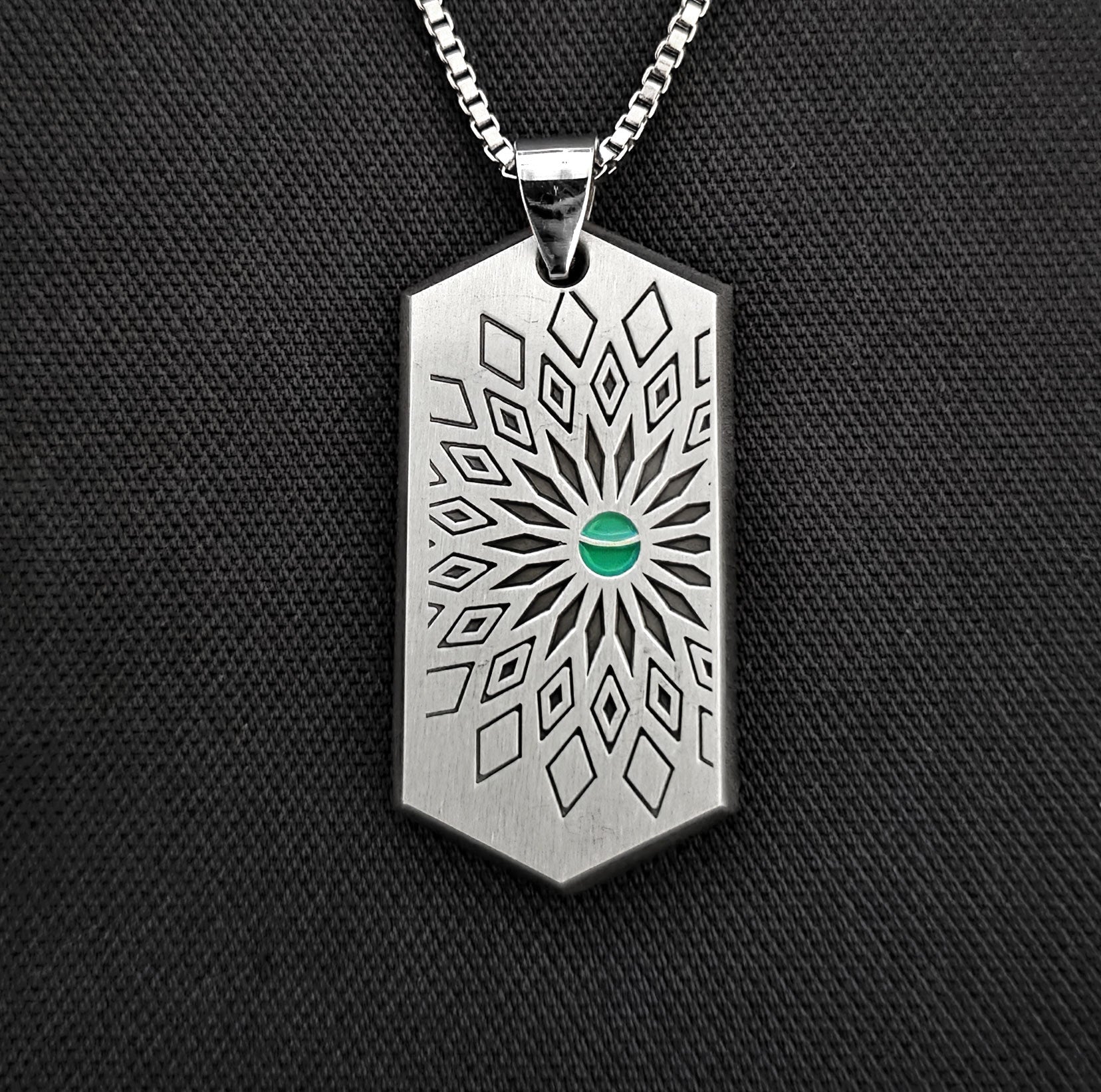 Bloom Brushed Silver Pendant by Threyda