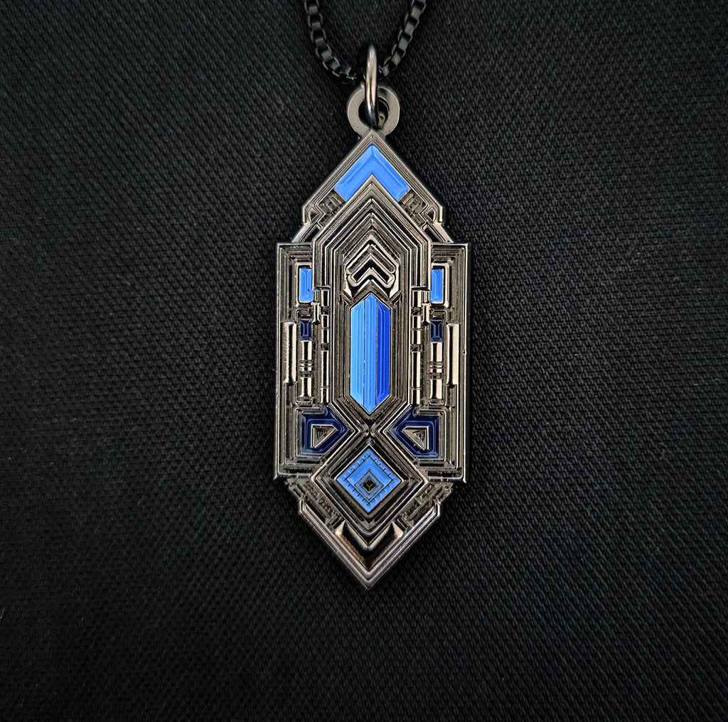 Pthalo Gunmetal Pendant by Threyda