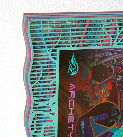 Archetype Vitruvian Teal Lasercut Frame by Android Jones x Deadfish