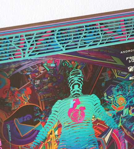 Archetype Vitruvian Teal Lasercut Frame by Android Jones x Deadfish