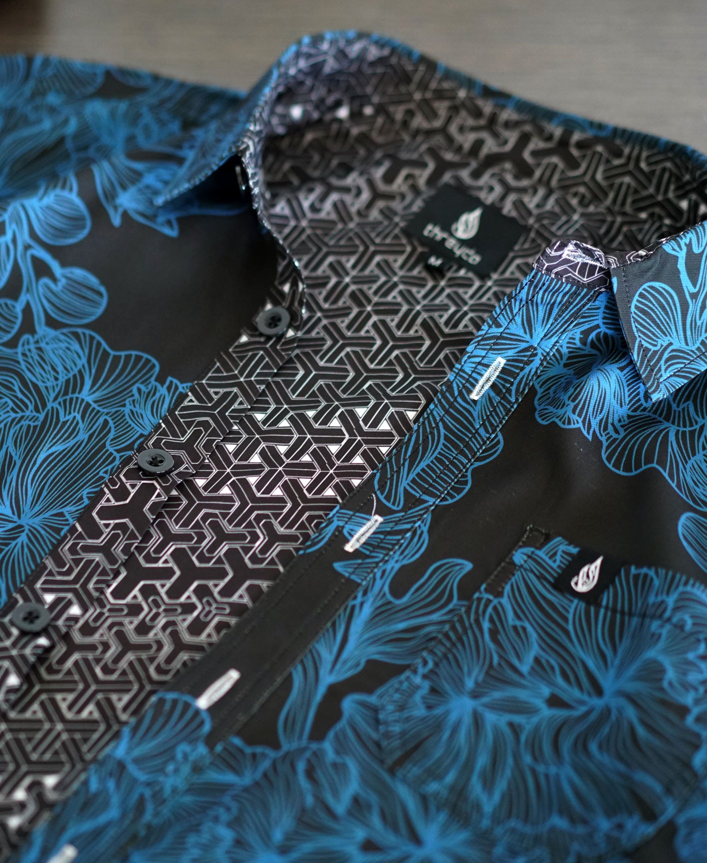 Kairos Lined Button Down Shirt by Threyda
