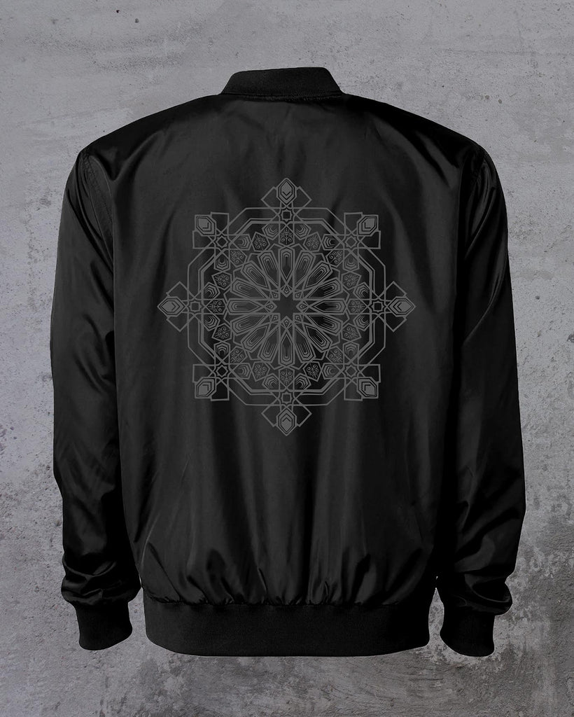 Lucent Black Lightweight Bomber Jacket by Threyda