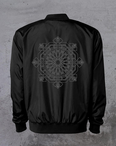 Lucent Black Lightweight Bomber Jacket by Threyda