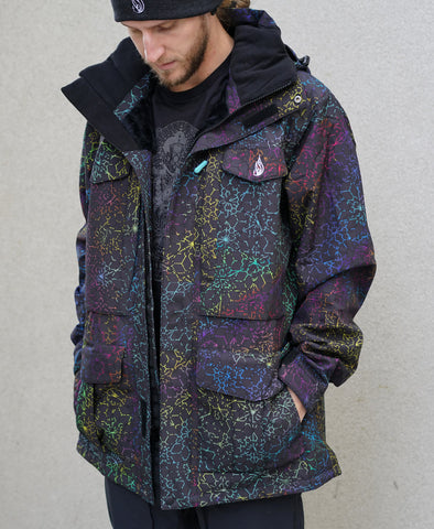 Black Rainbow Onyx Sherpa Jacket by Threyda