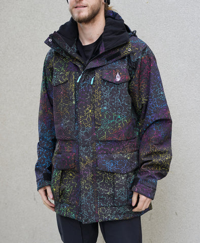 Black Rainbow Onyx Sherpa Jacket by Threyda
