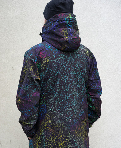 Black Rainbow Onyx Sherpa Jacket by Threyda - Threyda Art and Apparel