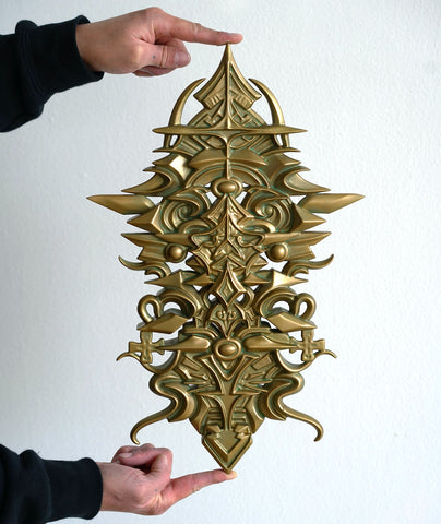 Bronze Totem Artifact Sculpture by Stephen Kruse