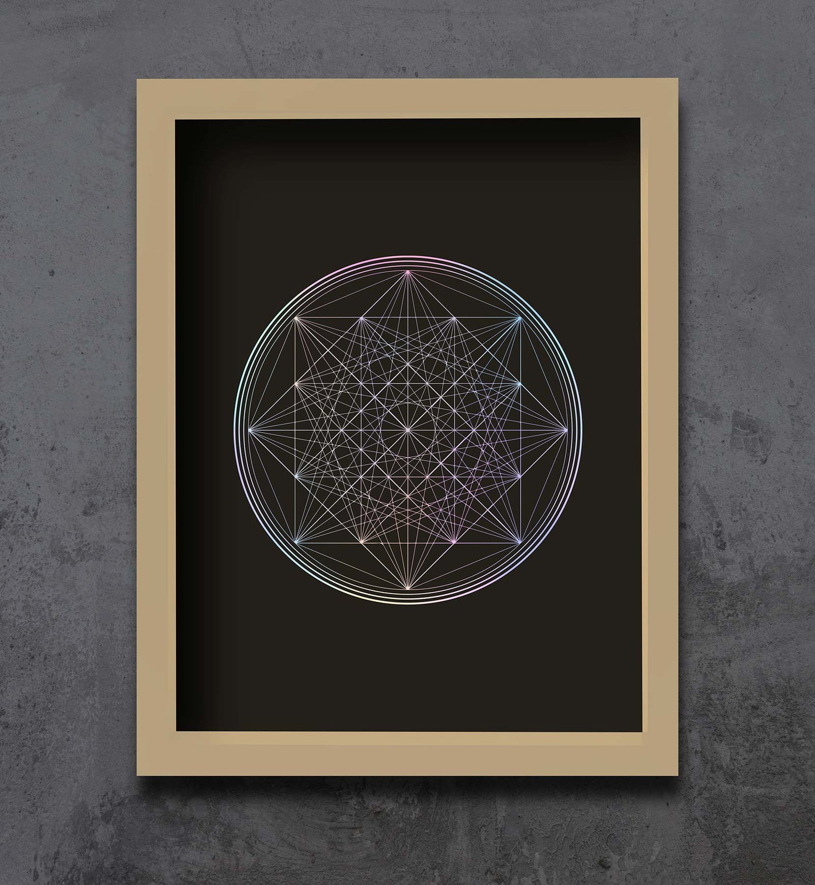 Centrifugal 1 of 1 Framed Embossed Holo Print by Threyda