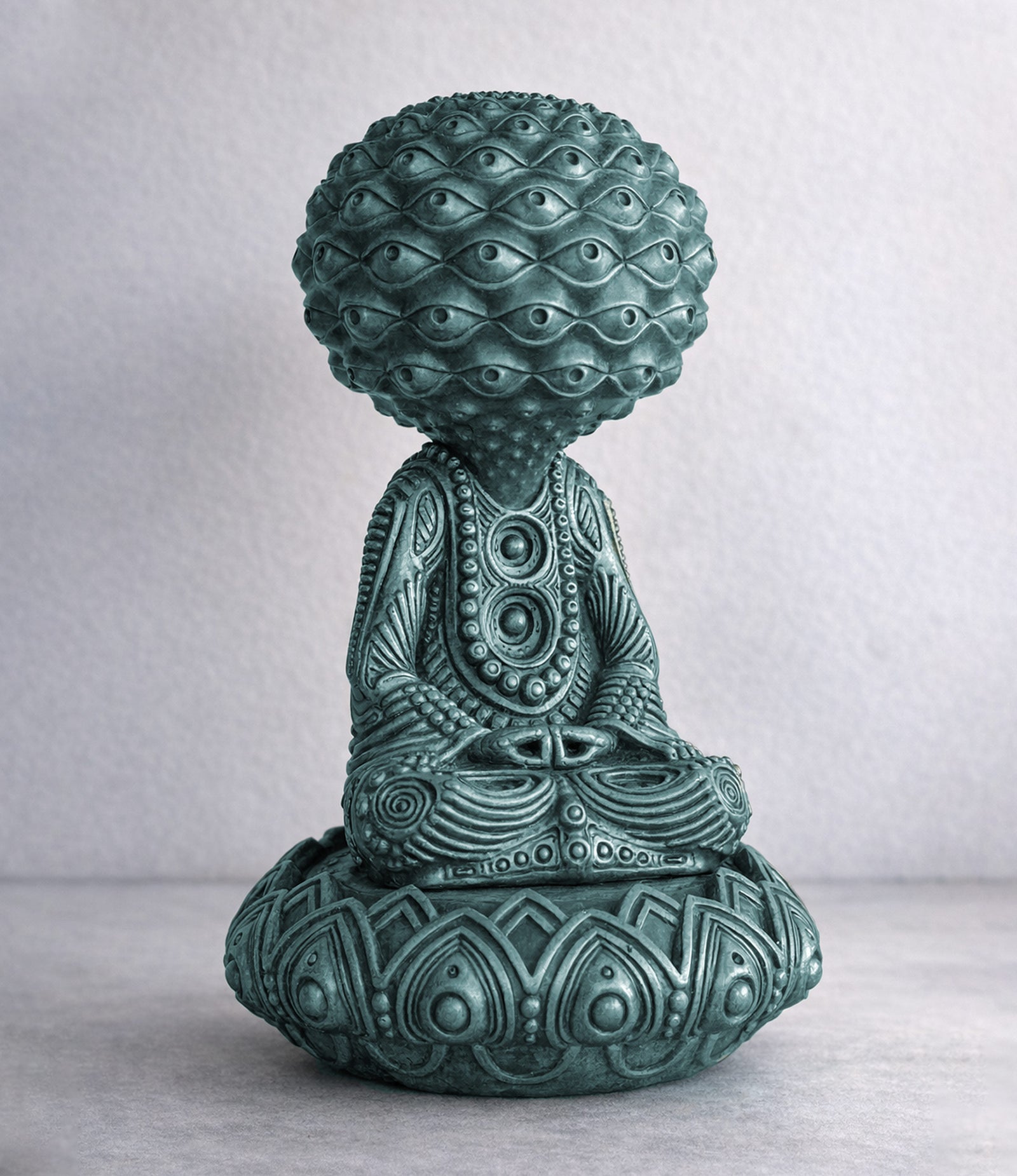 Awakening Buddha Sculpture by Ben Ridgway - Green Patina