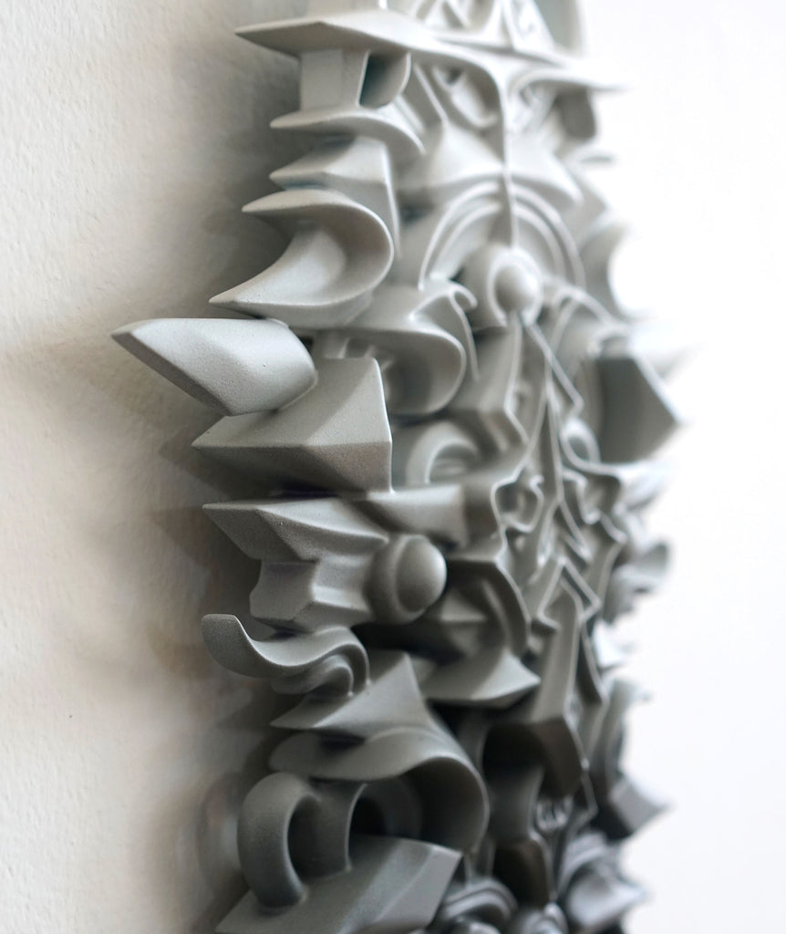 Monochrome Totem Artifact Sculpture by Stephen Kruse