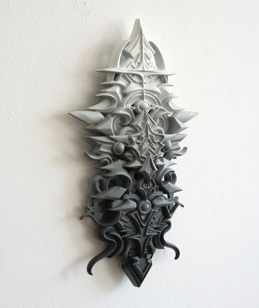 Monochrome Totem Artifact Sculpture by Stephen Kruse