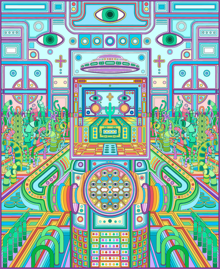 Cactus Man Original Gicleé by Harry Pack