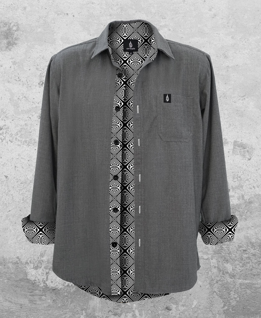 Centrifuge Lined Button Down Shirt by Threyda