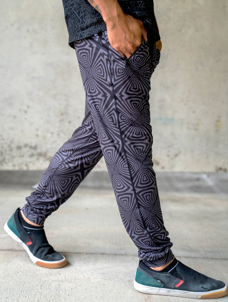 Charcoal Lightweight Stretch Joggers by Threyda
