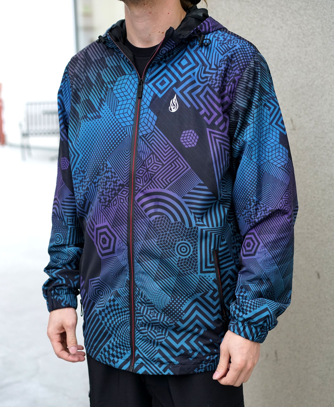 Chromatrix Windbreaker Jacket by Stephen Kruse x Corey Divine