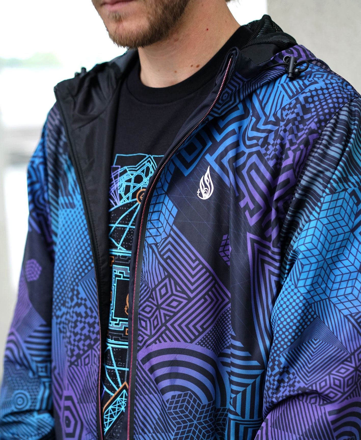 Chromatrix Windbreaker Jacket by Stephen Kruse x Corey Divine