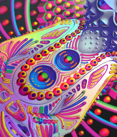 Buddha Consciousness Embossed Holo Print by Ben Ridgway