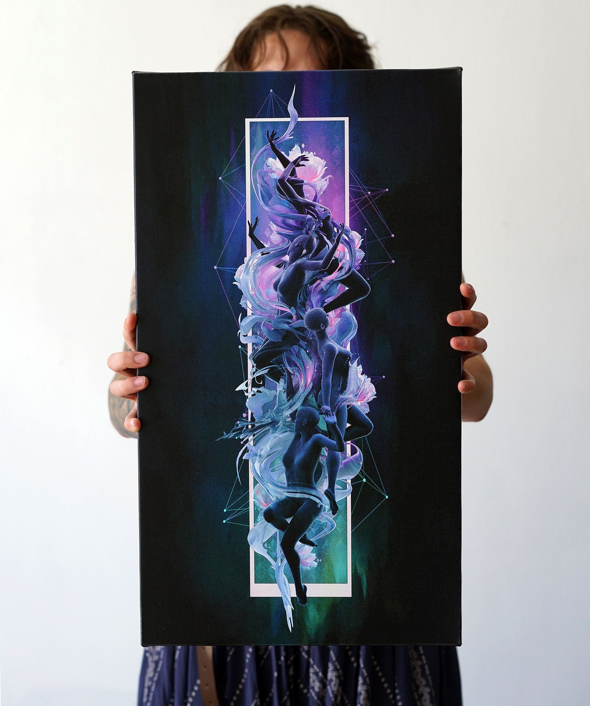 Crystal Momentum Stretched Canvas by Justin Totemical