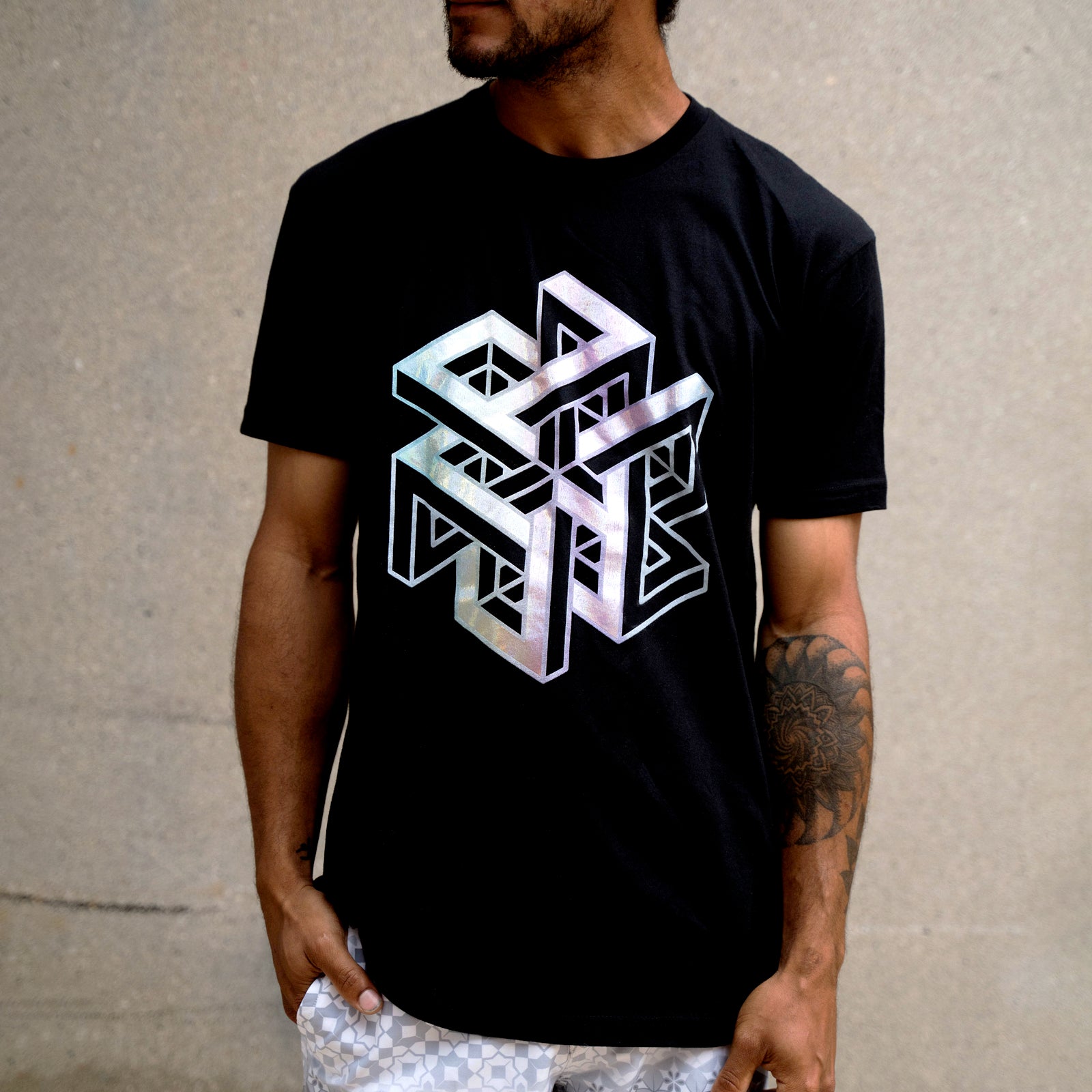 Infinity Cube Screenprint Tee by Threyda