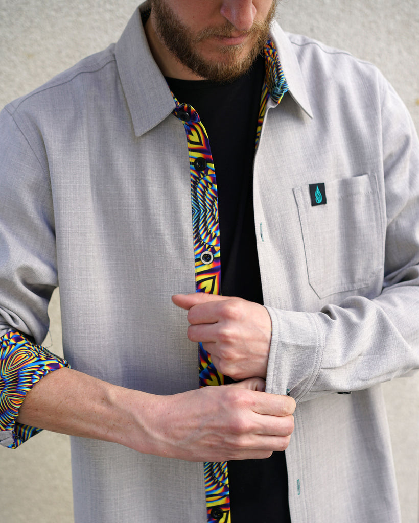 Horizon Lined Button Down Shirt by Threyda - Presale Ships March