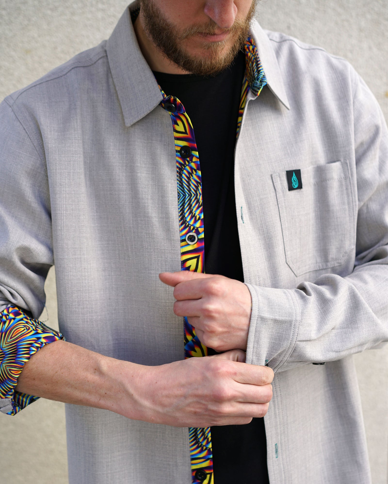 Horizon Lined Button Down Shirt by Threyda - Presale Ships March