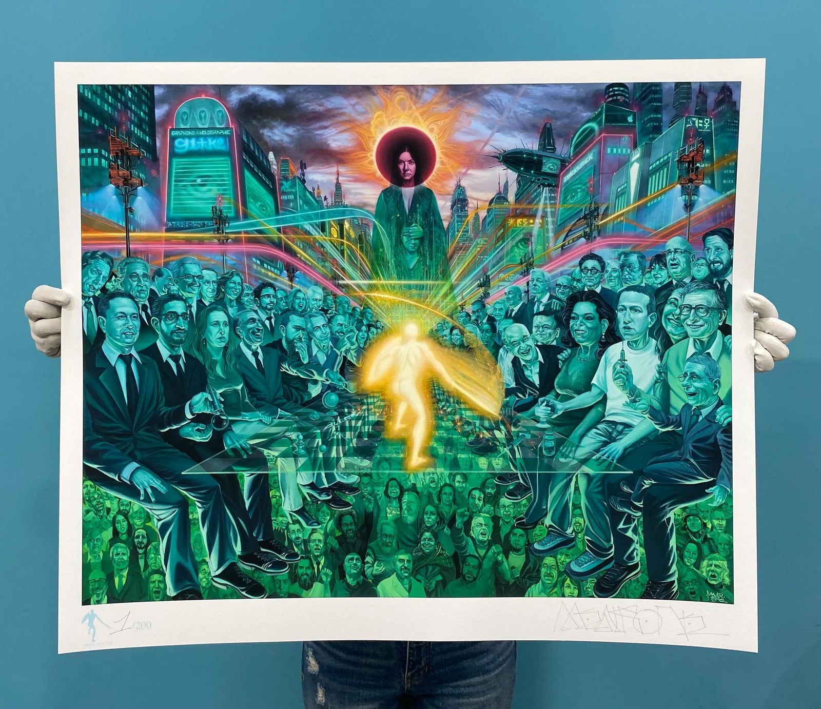 Destroy Your Illusions Signed Cotton Rag Print by Mear One