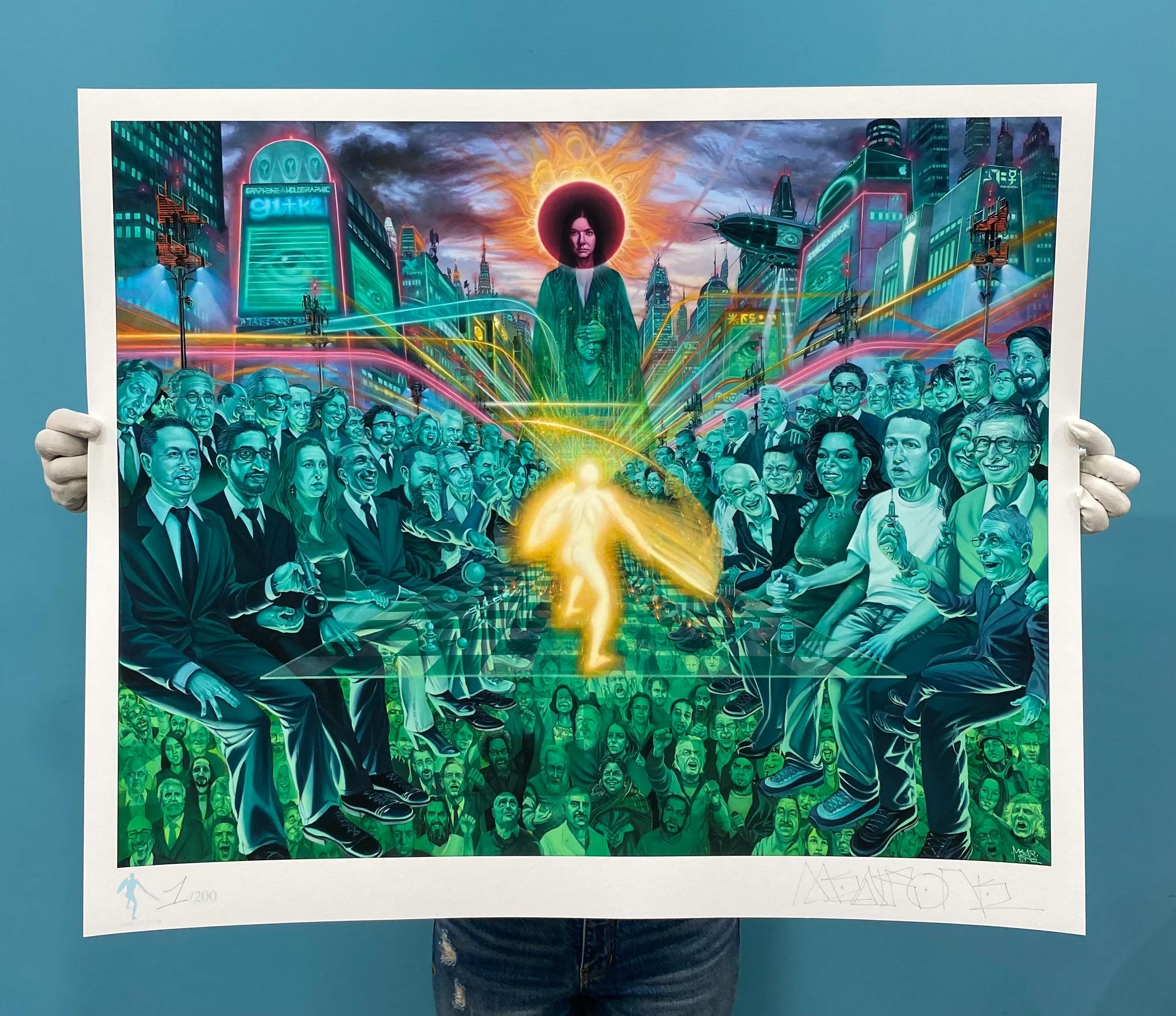 Destroy Your Illusions Signed Cotton Rag Print by Mear One