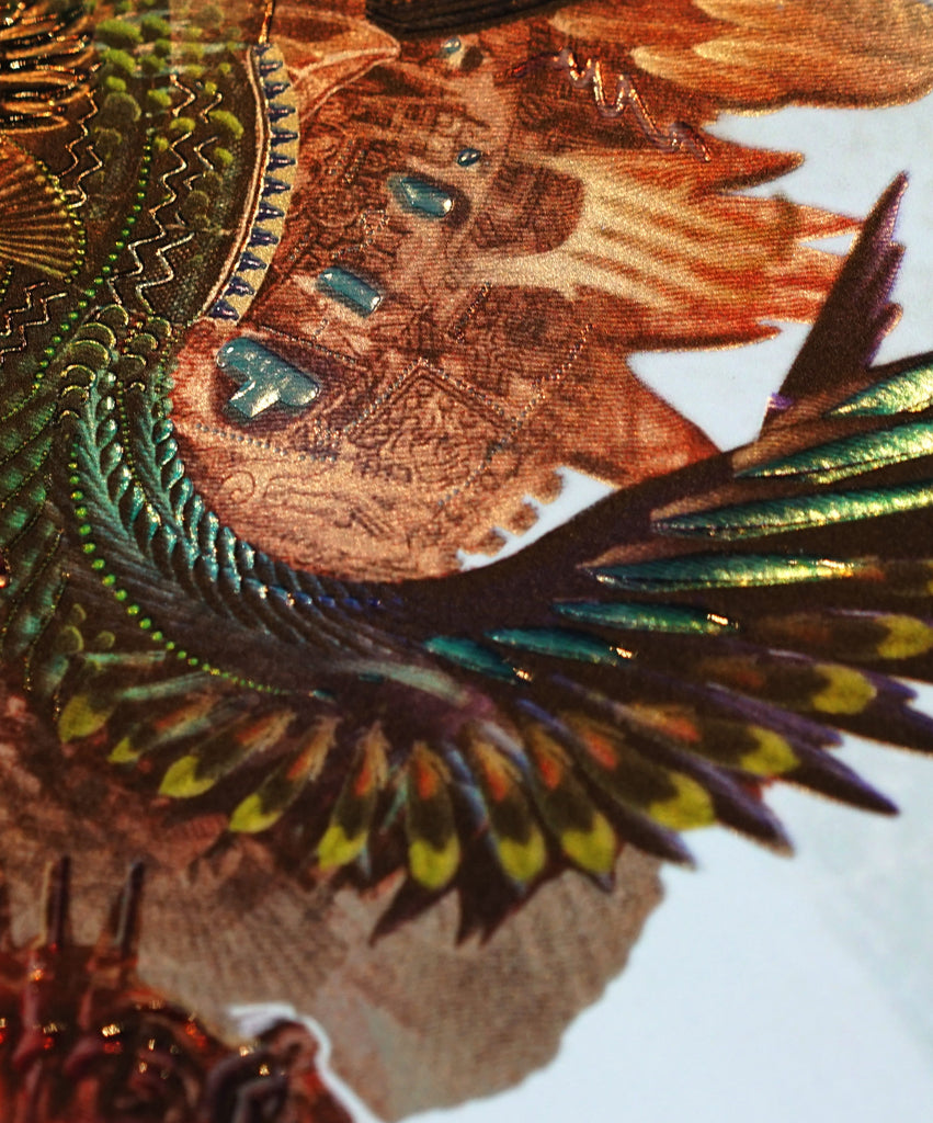 Dharma Dragon Embossed Holo Print by Android Jones
