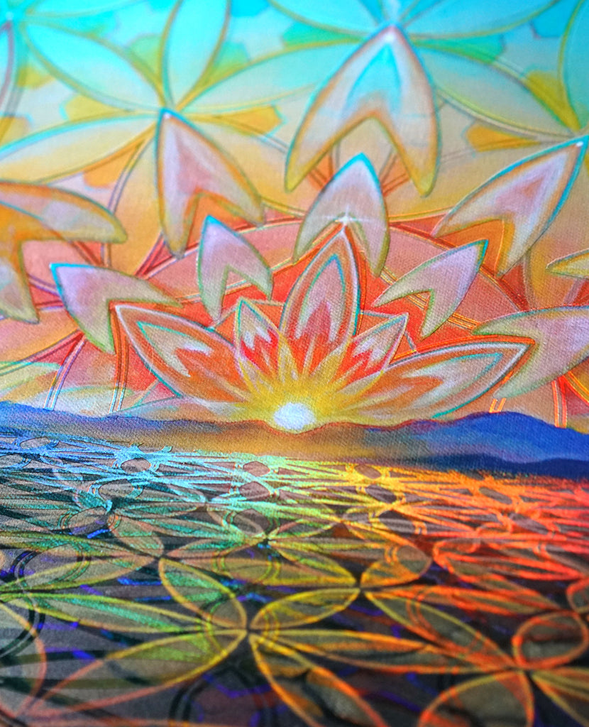 Dust To Dawn Embossed Holo Print by Morgan Mandala