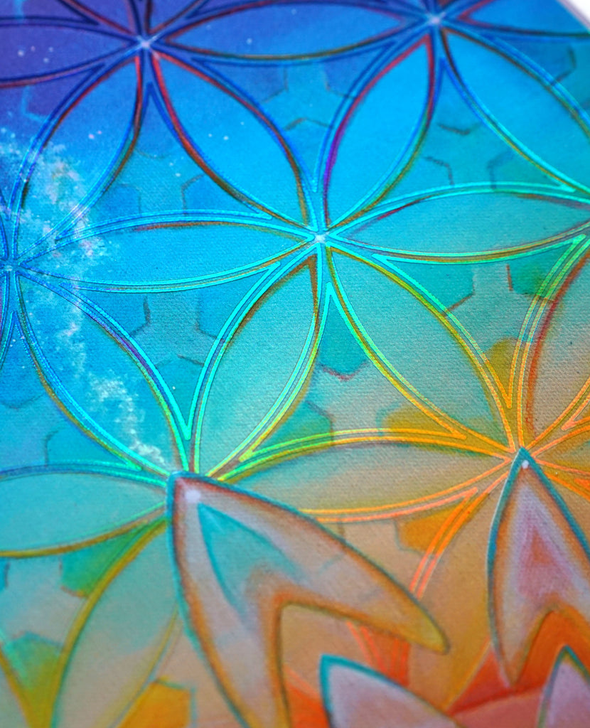 Dust To Dawn Embossed Holo Print by Morgan Mandala