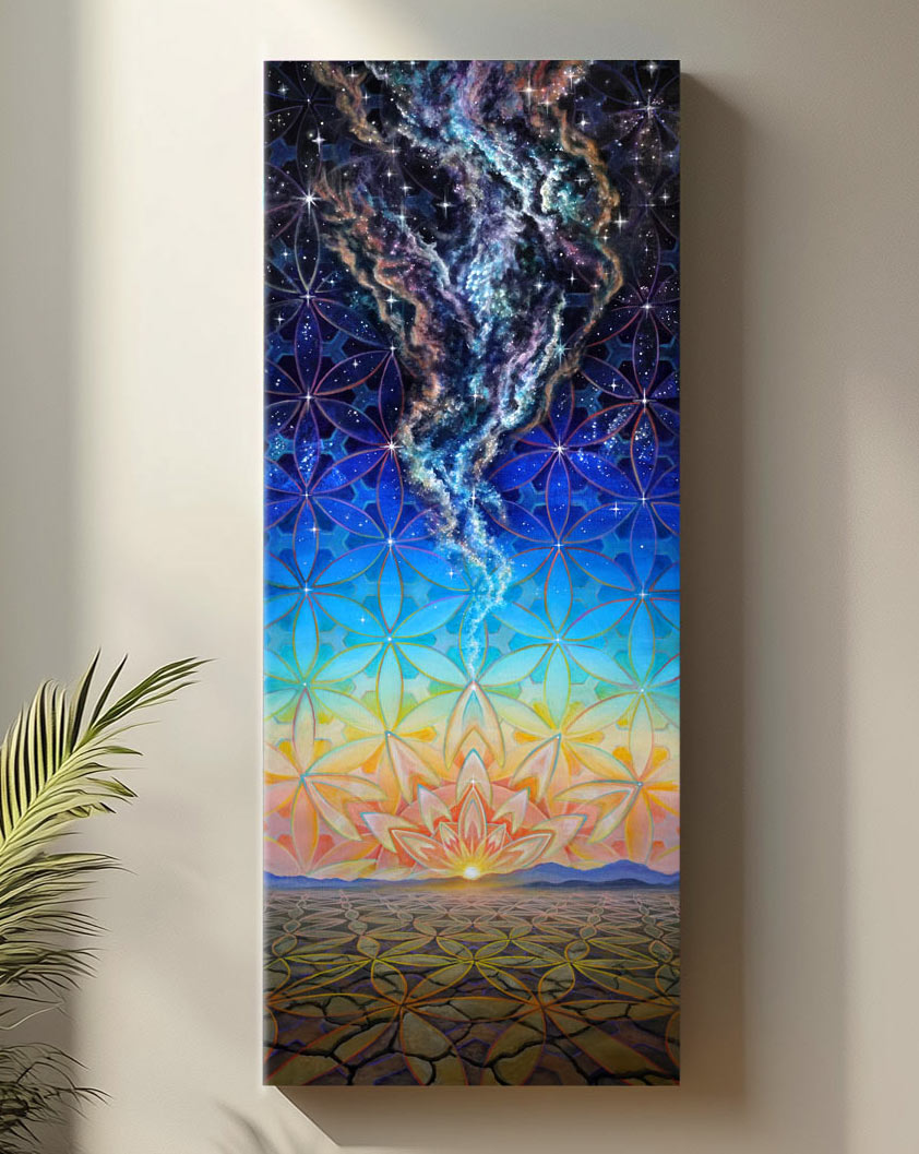 Dust to Dawn Stretched Canvas Print by Morgan Mandala