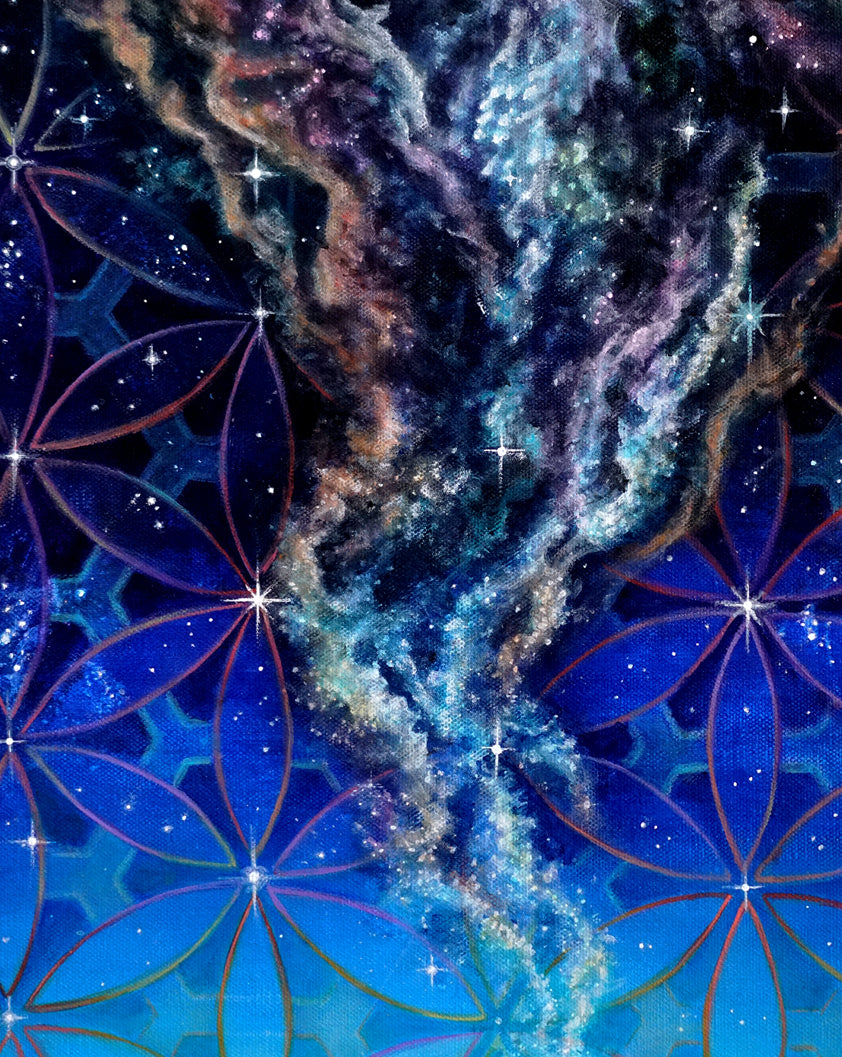 Dust to Dawn Stretched Canvas by Morgan Mandala
