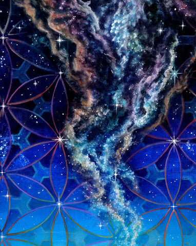 Dust to Dawn Stretched Canvas by Morgan Mandala