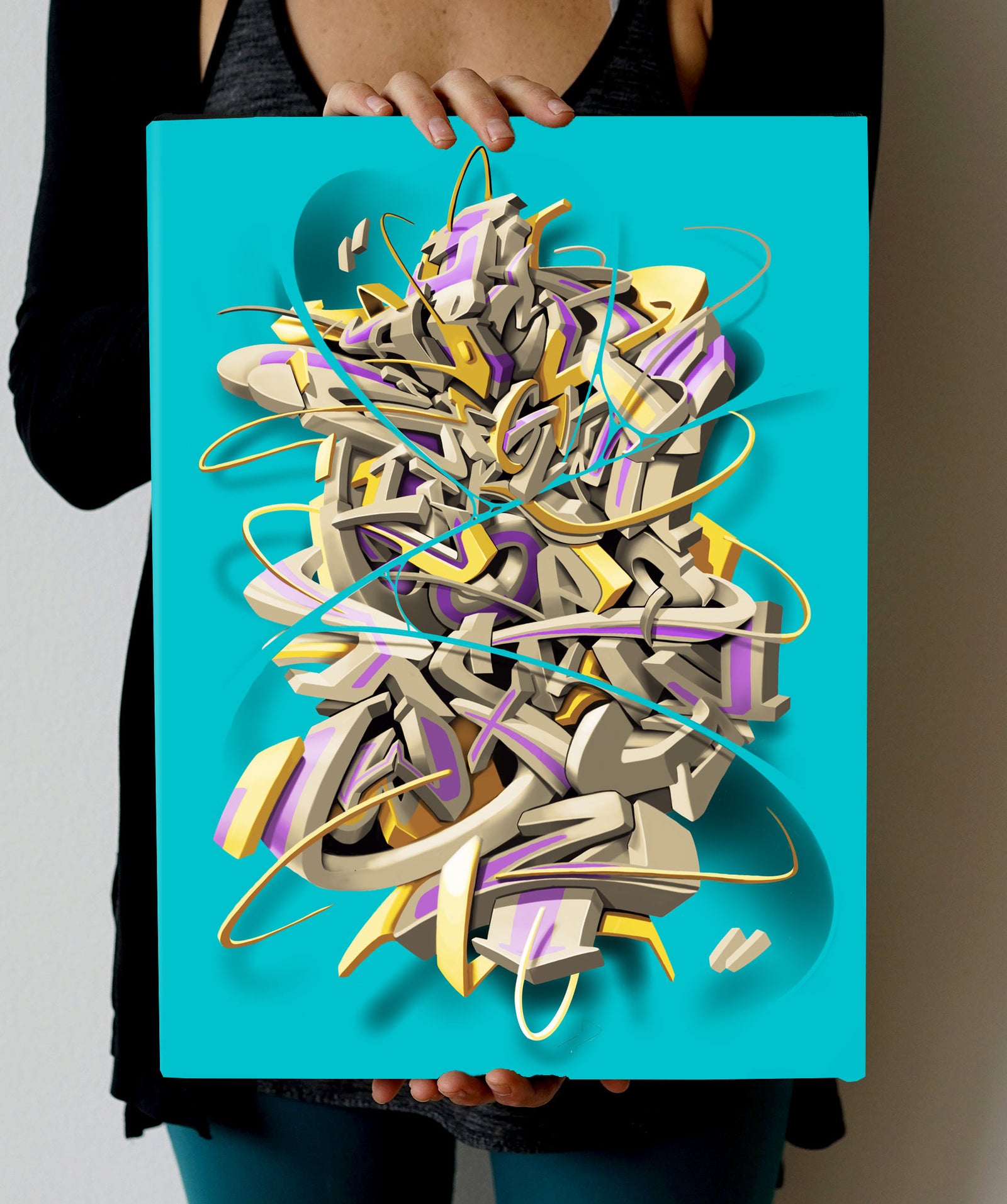 Alfabetos 3 Mini Stretched Canvas by Ed-Mun