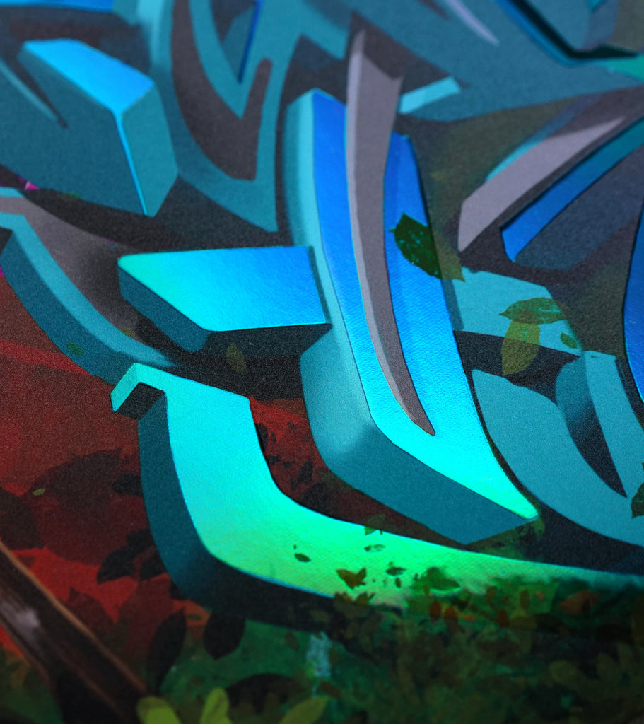 Alfabetos Embossed Holo Print by Ed-Mun