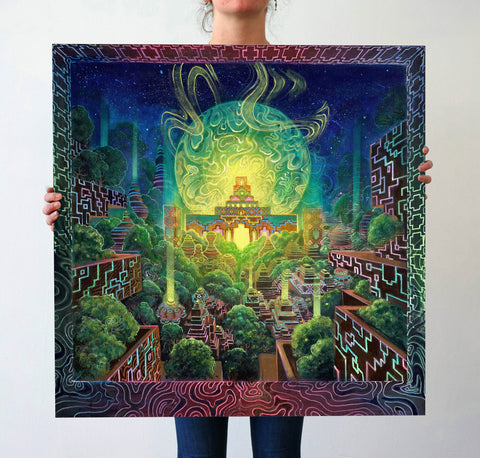 Emerald City Stretched Canvas by Jonathan Solter