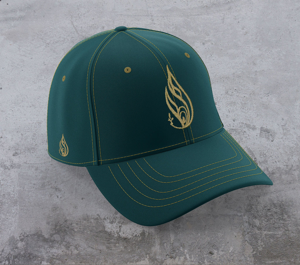 Emerald Curved Snapback Hat by Threyda - Ships October