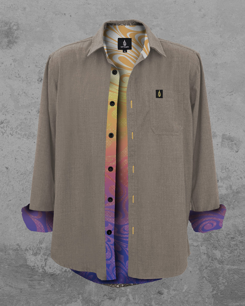Dusk Lined Button Down Shirt by Threyda - Presale Ships Nov