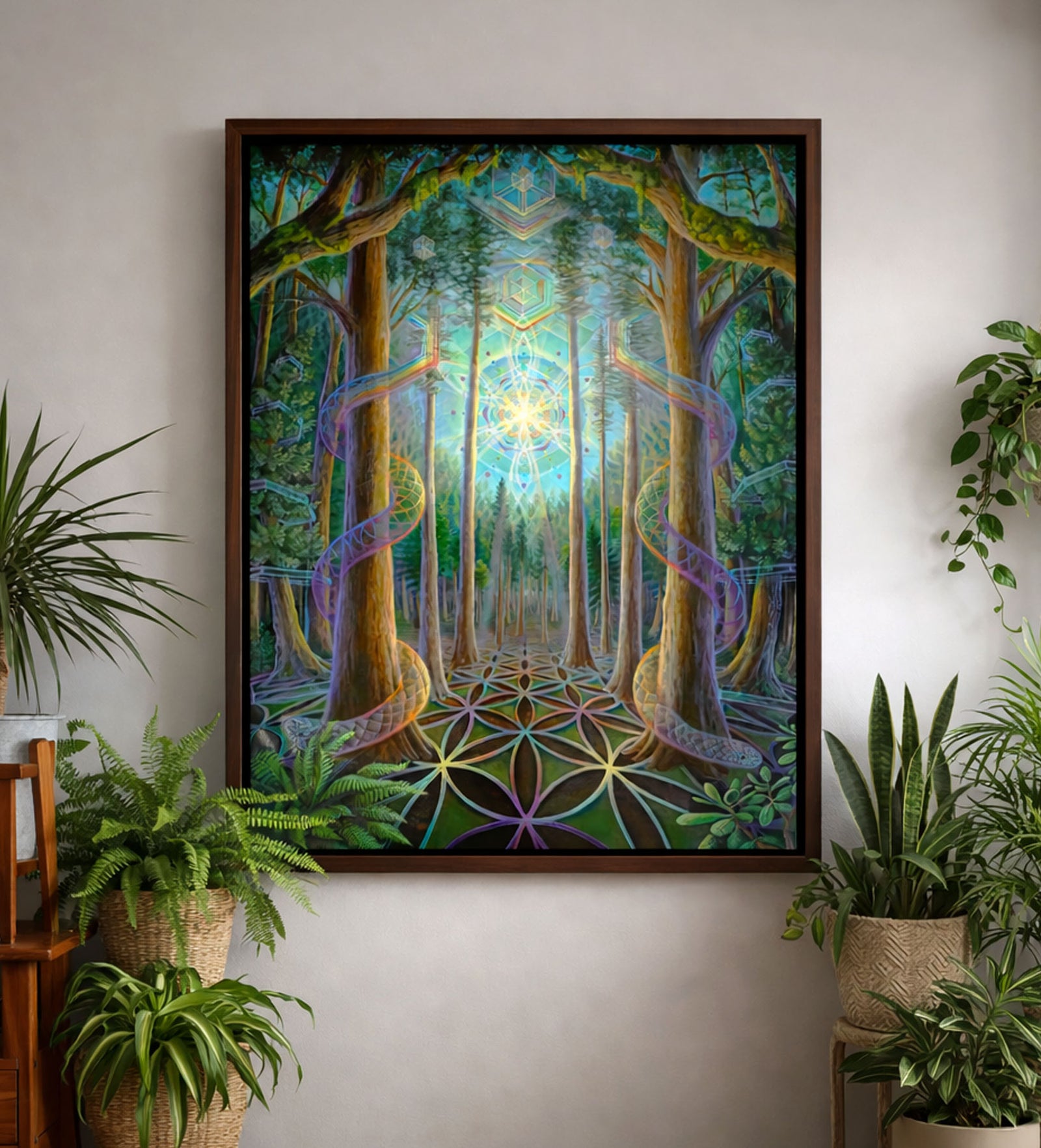 Thru The Trees Canvas by Morgan Mandala