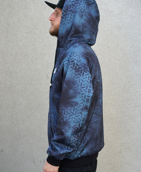 Interlocked Sherpa Hoodie by Gage Kelsey - Threyda Art and Apparel