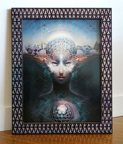 Galactavangel Holographic Print Lasercut Frame by Android Jones