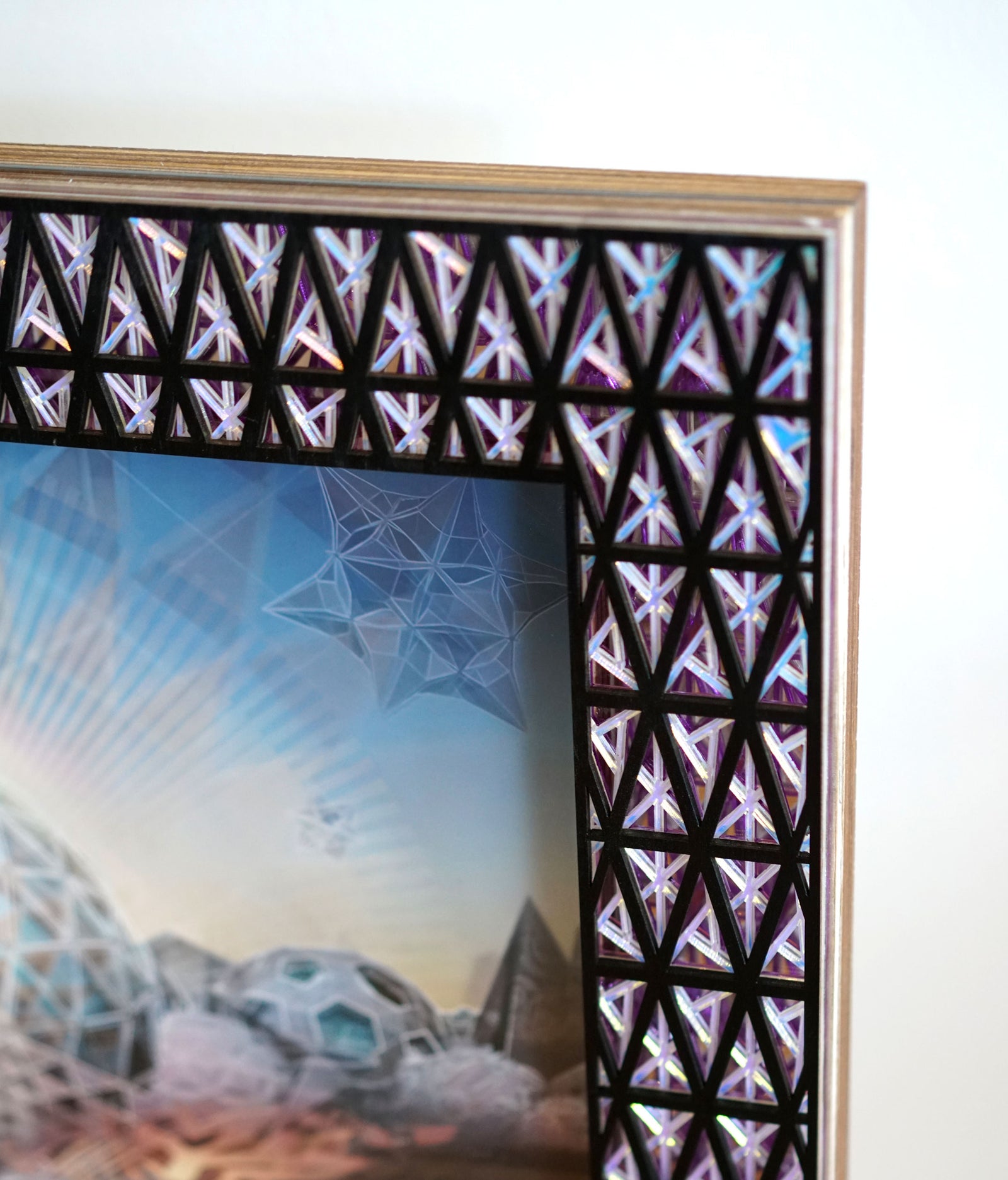 Galactavangel Holographic Print Lasercut Frame by Android Jones