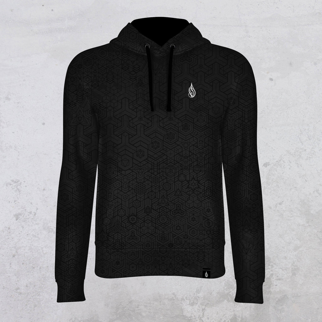 Geode Full Coverage Screenprint Pullover Hoodie by Threyda
