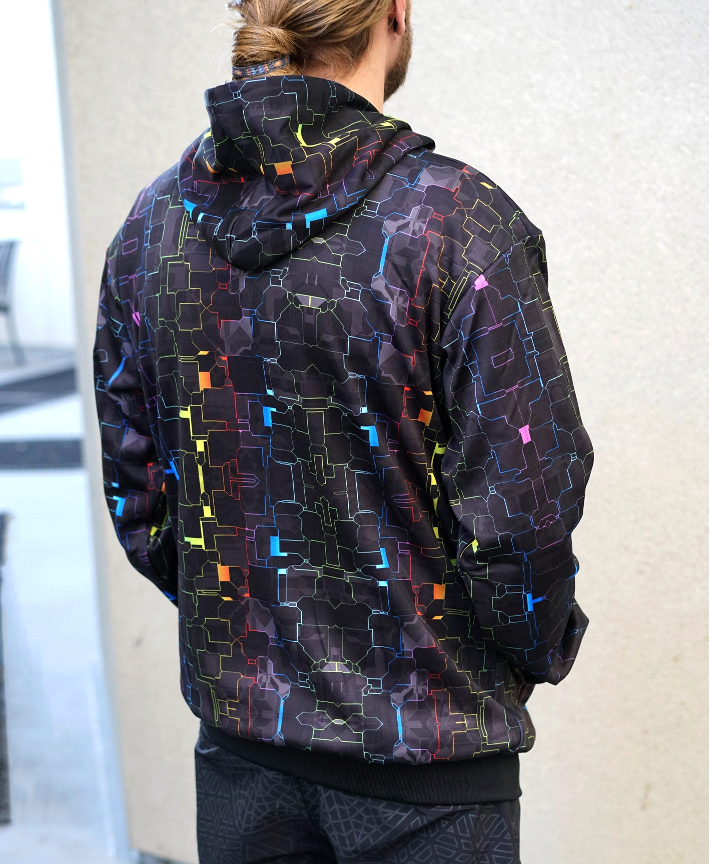 Fractured Rainbow Sherpa Hoodie by Glass Crane