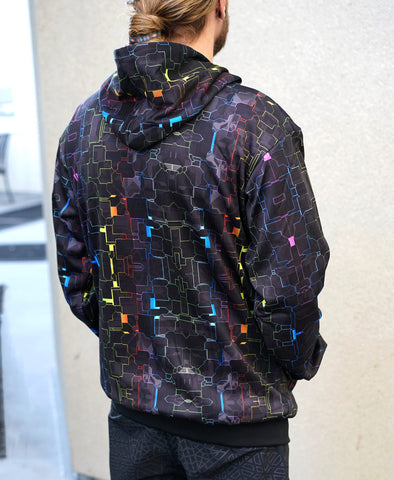 Fractured Rainbow Sherpa Hoodie by Glass Crane