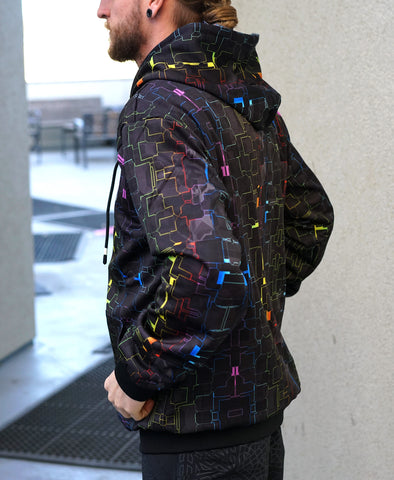 Fractured Rainbow Sherpa Hoodie by Glass Crane