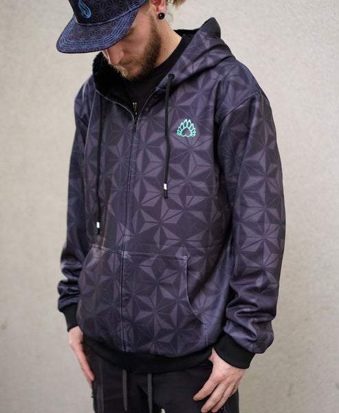 Drrtywulvz Psyfidelic Sherpa Hoodie by Jake Amason - Threyda Art