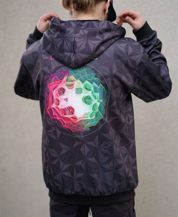 Drrtywulvz Psyfidelic Sherpa Hoodie by Jake Amason - Threyda Art